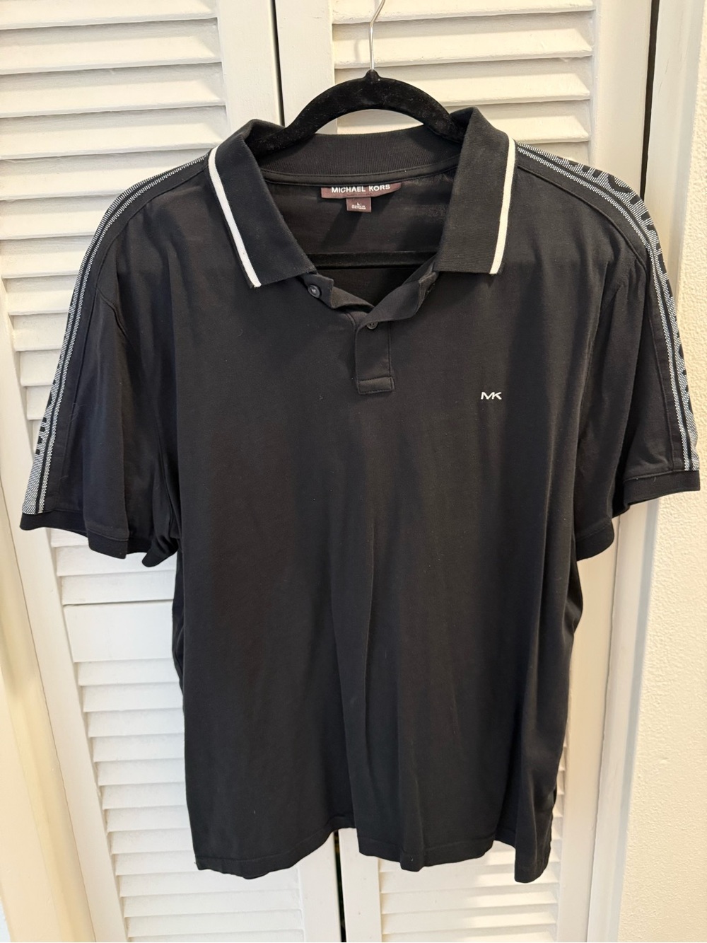 Michael Kors Men’s Black Polo Shirt with Contrast Trim